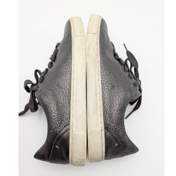Frye Pewter Low Top Sneakers Shoes Women's Charcoal Metallic Size US6.5M EU37 - Picture 10 of 12